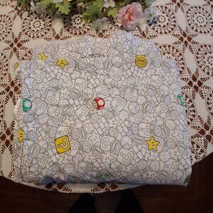 Pottery Barn Teen Super Mario Full FLAT SHEET ONLY cotton